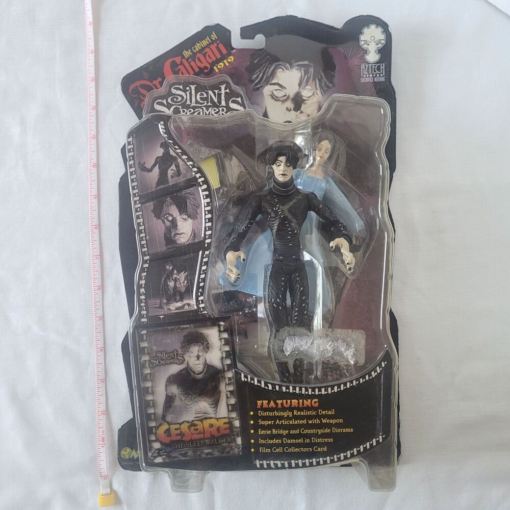 Aztech Toyz Cesare Silent Screamers Figure 2000 Vintage Horror NIP Caligari